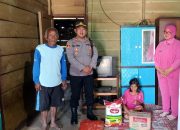 Wujud Kepedulian Polri, Polsek Habinsaran Berbagi Kasih kepada Warga Kurang Mampu