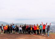 Tingkatkan Stamina dan Kesehatan Polres Toba Haiking Bersama Pemkab Toba