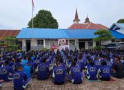 Polsek Laguboti Sosialisasi Penerimaan Anggota Polri Tahun 2025 di SMAN 1 Laguboti