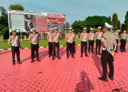 Satlantas Polres Toba Laksanakan Pengaturan di Pasar Tumpah Porsea