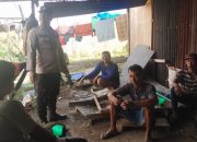 Personil Polsek Silaen Sebar Layanan Call 110 dan Ajak Warga Kamtibmas